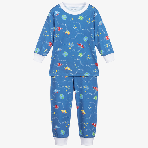 Kissy Kissy-Blue Pima Cotton Pyjamas | Childrensalon Outlet