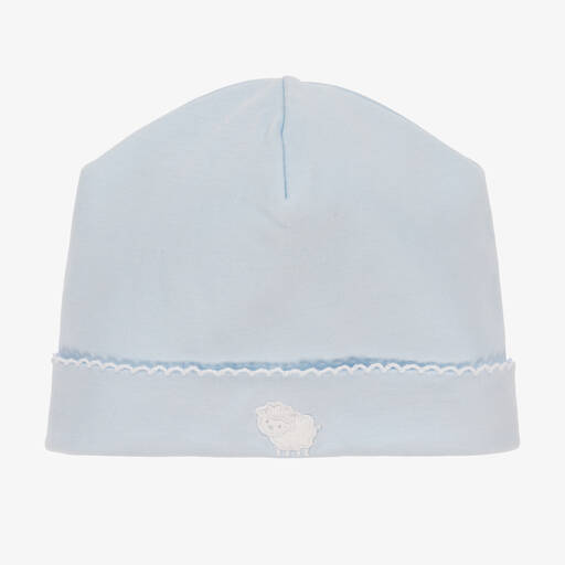 Kissy Kissy-Blue Pima Cotton Sweetest Sheep Hat | Childrensalon Outlet