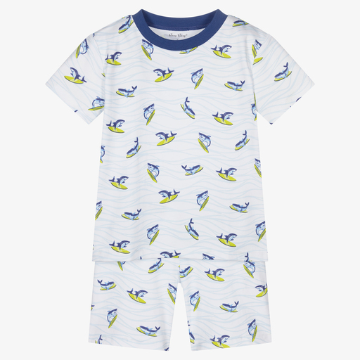 Kissy Kissy-Голубая пижама с акулами для мальчиков | Childrensalon Outlet