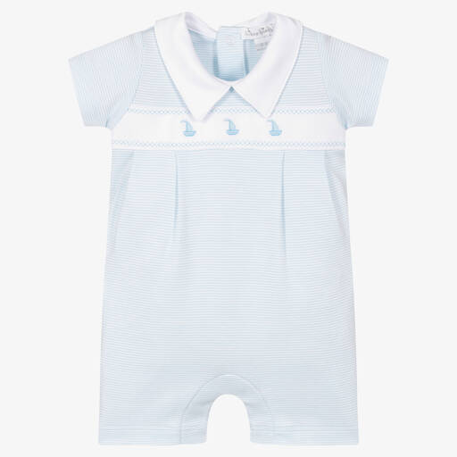 Kissy Kissy-Boys Blue Striped Classic Treasures Shortie | Childrensalon Outlet