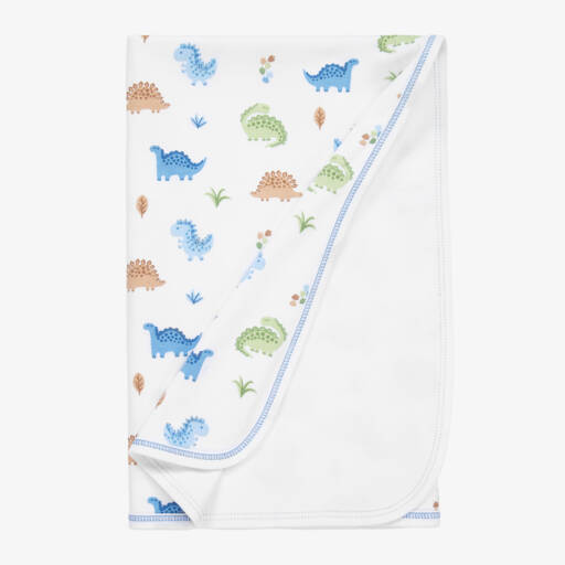 Kissy Kissy-Boys Cosy White Dino Blanket | Childrensalon Outlet