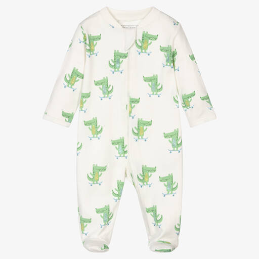 Kissy Kissy-Boys Cruising Crocodiles Pima Cotton Babygrow | Childrensalon Outlet