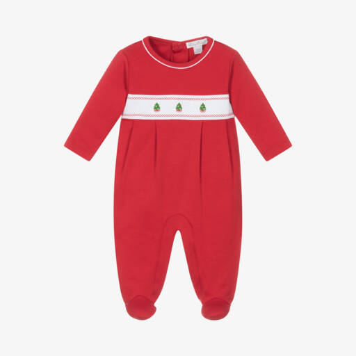 Kissy Kissy-Boys Festive Red Babygrow | Childrensalon Outlet
