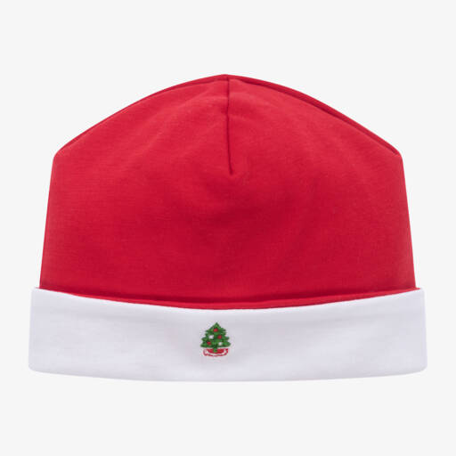 Kissy Kissy-Boys Red Festive Cotton Hat | Childrensalon Outlet