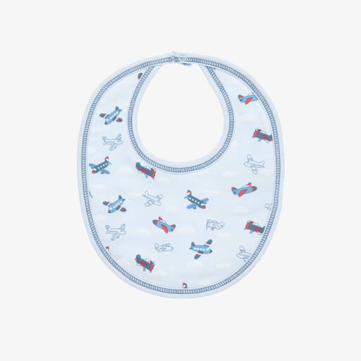 Kissy Kissy-Boys Sky Blue Plane Bib | Childrensalon Outlet