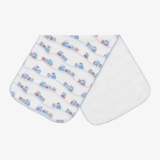 Kissy Kissy-Boys Train Print Burp Cloth | Childrensalon Outlet
