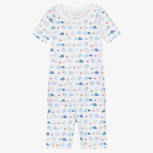 Kissy Kissy-Boys Whalewatch Pima Cotton Short Pyjama Set | Childrensalon Outlet