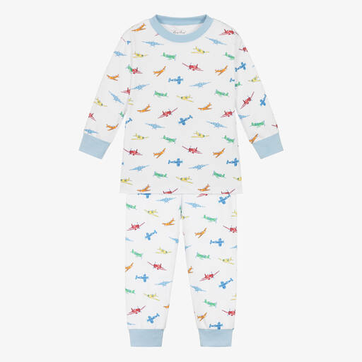 Kissy Kissy-Boys White & Blue Active Aviators Pyjamas | Childrensalon Outlet