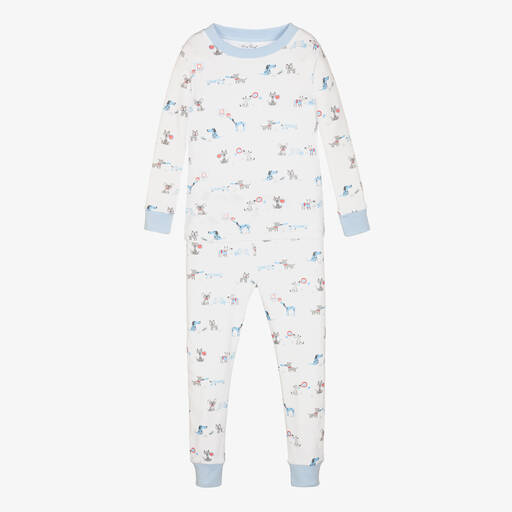 Kissy Kissy-Бело-голубая пижама со щенками | Childrensalon Outlet