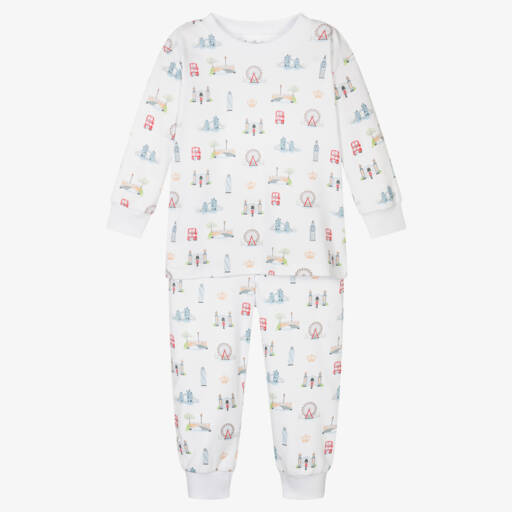 Kissy Kissy-Boys White Cotton London Getaway Pyjamas | Childrensalon Outlet
