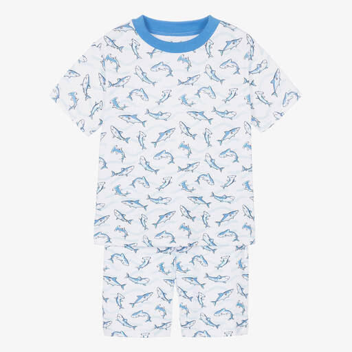 Kissy Kissy-Boys White Cotton Swift Sharks Pyjamas | Childrensalon Outlet