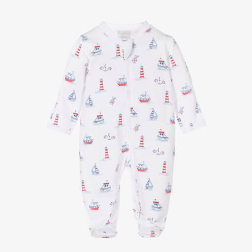 Kissy Kissy-Белый морской пижама из пима для мальчиков | Childrensalon Outlet