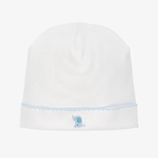 Kissy Kissy-Boys White Pima Cotton Safari Style Hat  | Childrensalon Outlet