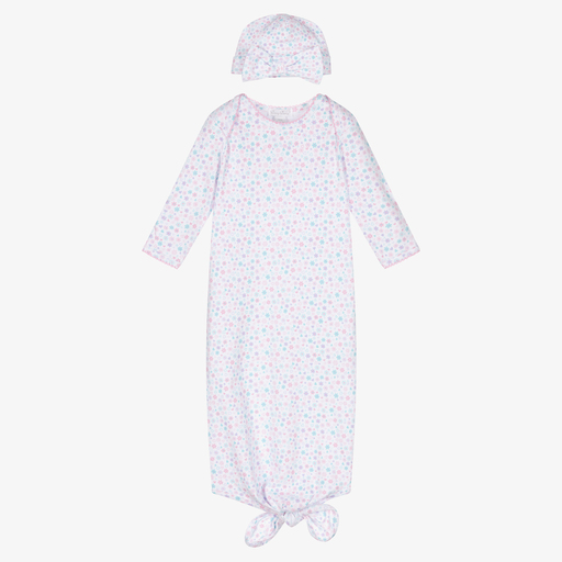 Kissy Kissy-Ensemble robe de nuit et bonnet coton Fiesta | Childrensalon Outlet