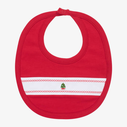 Kissy Kissy-Girls Festive Red Holiday Bib | Childrensalon Outlet