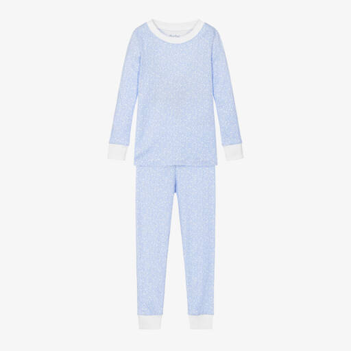 Kissy Kissy-Girls Floral Blue Cotton Pyjamas | Childrensalon Outlet