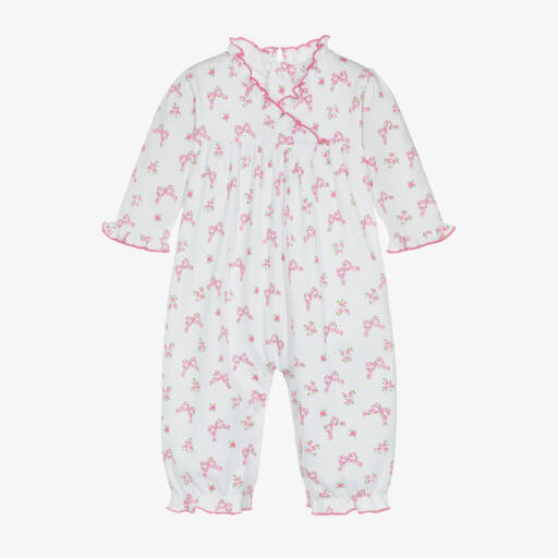 Kissy Kissy-Girls Floral Bow Cotton Babygrow | Childrensalon Outlet