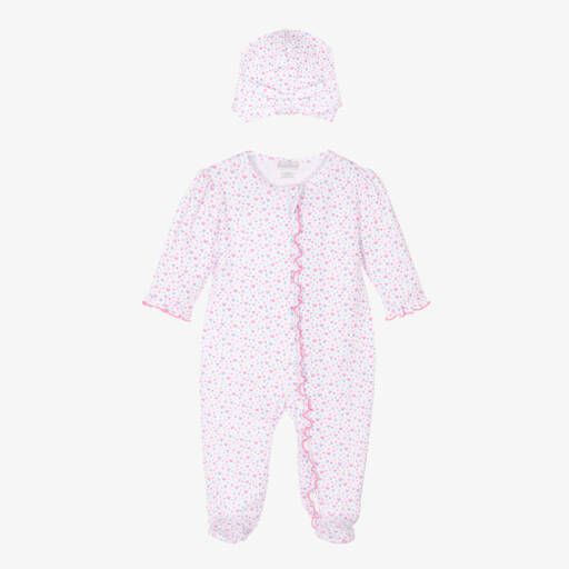 Kissy Kissy-Girls Heart Print Pima Cotton Babysuit Set | Childrensalon Outlet