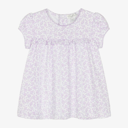 Kissy Kissy-Girls Lilac Floral Cotton Dress | Childrensalon Outlet