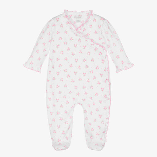 Kissy Kissy-Girls Pima Cotton Rosy Tea Time Babygrow | Childrensalon Outlet