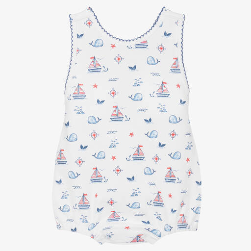 Kissy Kissy-Girls Pima Cotton Sail N Whale Shortie | Childrensalon Outlet