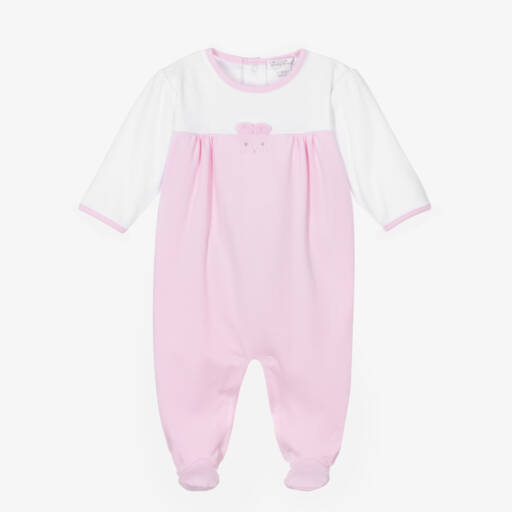 Kissy Kissy-Girls Pink Bear Cotton Babygrow | Childrensalon Outlet
