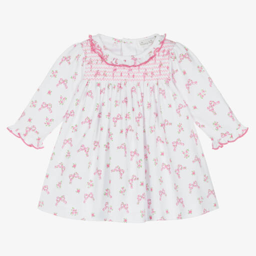 Kissy Kissy-Girls Pink Bow Floral Cotton Dress | Childrensalon Outlet