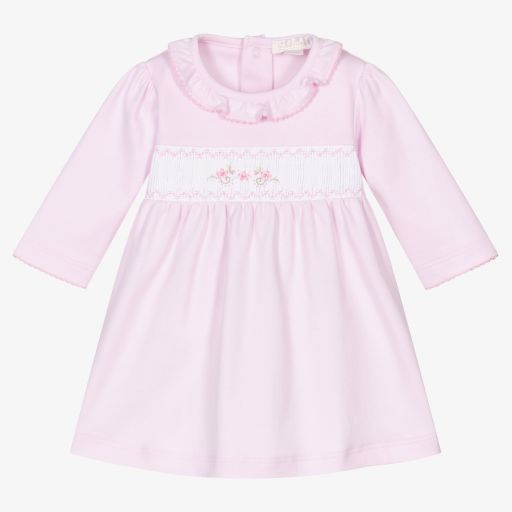 Kissy Kissy-Rosa Baumwollkleid-Set mit Blumen (M) | Childrensalon Outlet