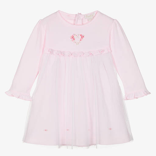 Kissy Kissy-Robe rose en Pima à cœur fille | Childrensalon Outlet