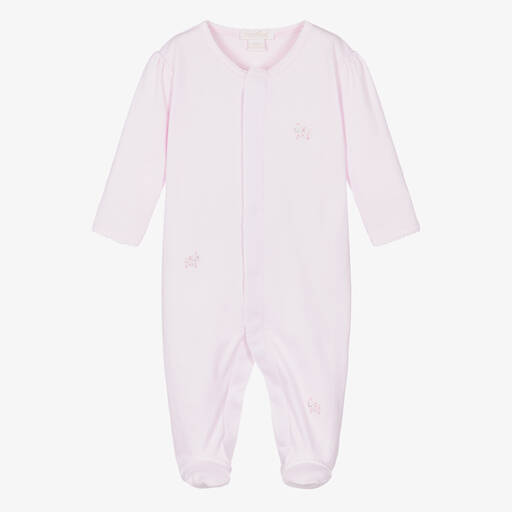 Kissy Kissy-Girls Pink Pima Cotton Fleecy Sheep Babygrow | Childrensalon Outlet