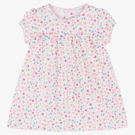 Kissy Kissy-Rosa Floral Fantasy Pima-Kleid (M) | Childrensalon Outlet