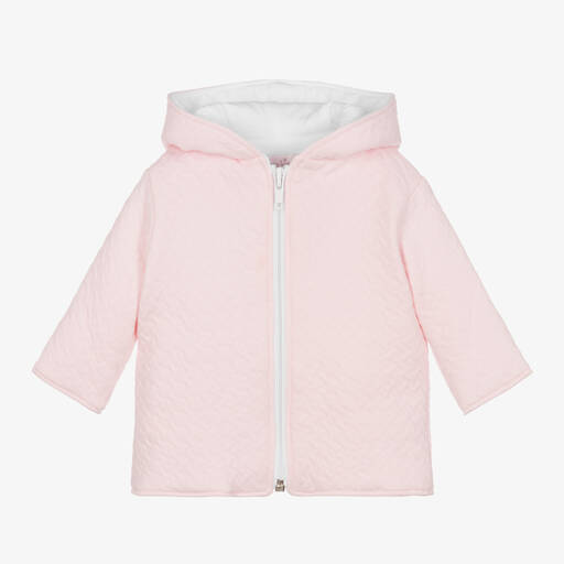 Kissy Kissy-Girls Pink Quilted Classic Jacquards Pram Coat | Childrensalon Outlet