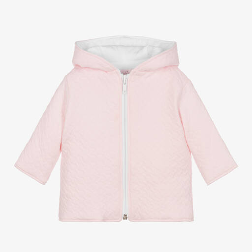 Kissy Kissy-Розовое стеганое жаккардовое пальто для коляски | Childrensalon Outlet