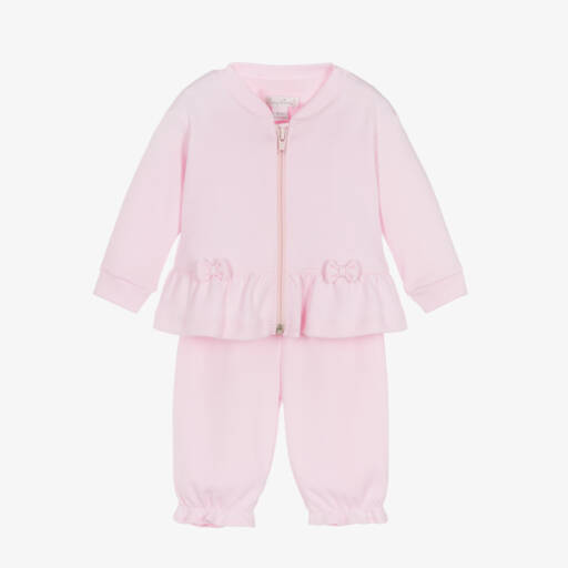 Kissy Kissy-Girls Pink Swan Cotton Trouser Set | Childrensalon Outlet