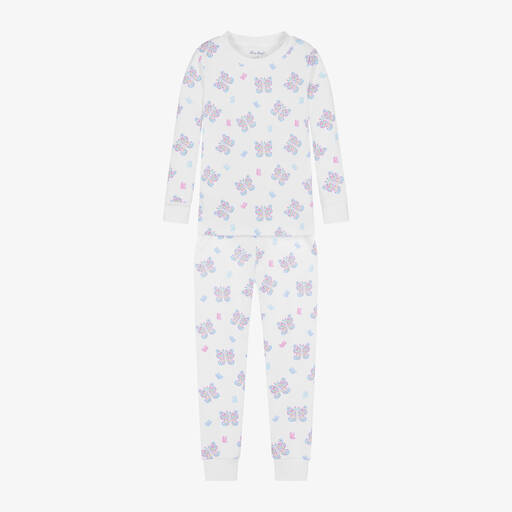 Kissy Kissy-Girls White Cotton Butterfly Flutters Pyjamas | Childrensalon Outlet