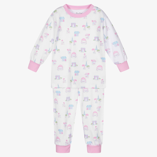 Kissy Kissy-Girls White & Pink Paris Pyjamas | Childrensalon Outlet