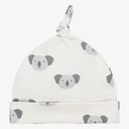 Kissy Kissy-Ivory Cotton Koala Baby Hat | Childrensalon Outlet