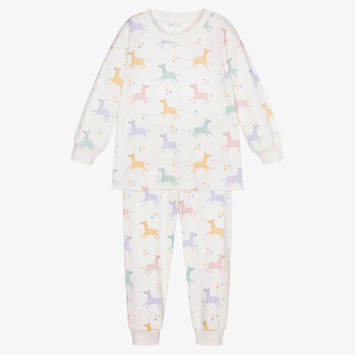 Kissy Kissy-Pyjama coton Pima ivoire Zèbres | Childrensalon Outlet