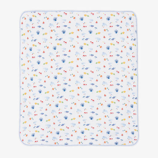 Kissy Kissy-Ocean Cotton Blanket (74cm) | Childrensalon Outlet