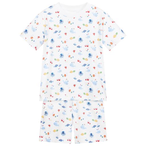 Kissy Kissy-Ocean Pima Cotton Pyjamas | Childrensalon Outlet