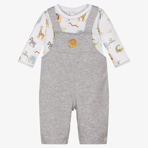 Kissy Kissy-Joy Latzhosen-Set aus Pima-Baumwolle | Childrensalon Outlet