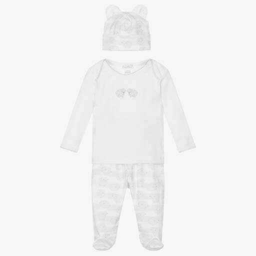 Kissy Kissy-Pima Cotton Lambs Babygrow Set | Childrensalon Outlet