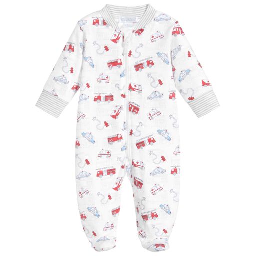 Kissy Kissy-Pima Cotton Police Babygrow | Childrensalon Outlet