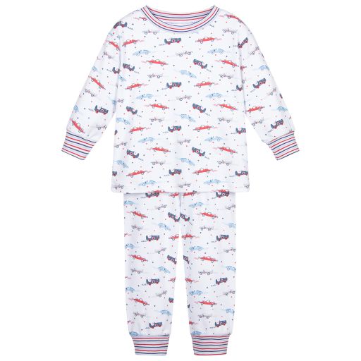 Kissy Kissy-Pima Cotton Racecar Pyjamas | Childrensalon Outlet