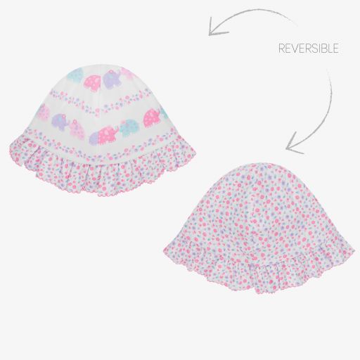 Kissy Kissy-Pima Cotton Reversible Hat | Childrensalon Outlet