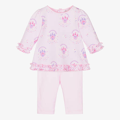Kissy Kissy-Pink Castles In The Clouds Leggings Set | Childrensalon Outlet