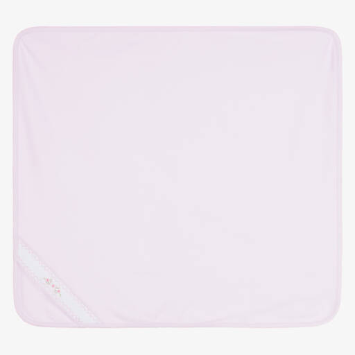Kissy Kissy-Розовое хлопковое одеяло с цветами (73см) | Childrensalon Outlet