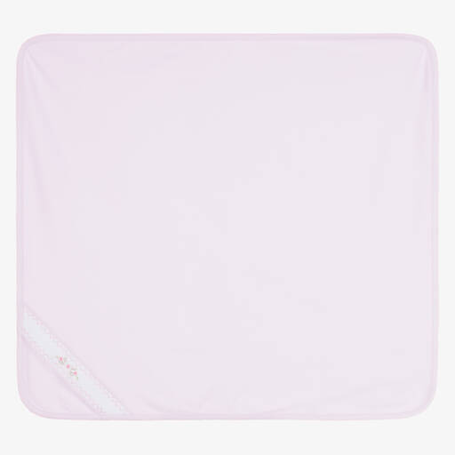 Kissy Kissy-Pink Cotton Floral Blanket (73cm) | Childrensalon Outlet