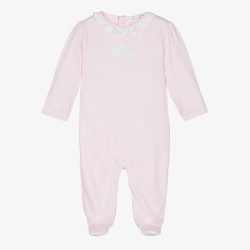 Kissy Kissy-Розовый хлопковый комбинезон с овечками | Childrensalon Outlet