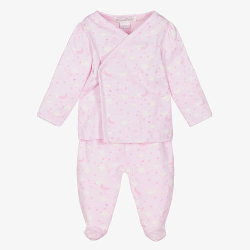 Kissy Kissy-Розовый топ и штанишки с ночным небом | Childrensalon Outlet